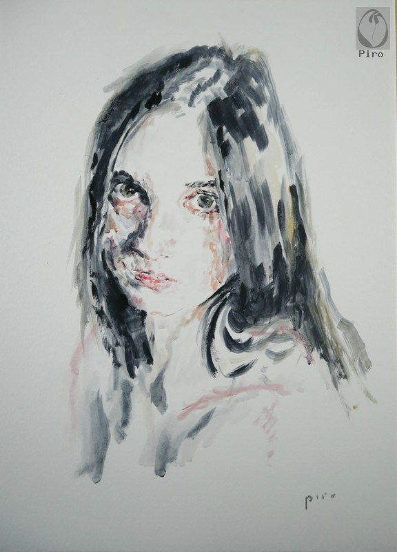 oil on paper - olio su carta di Piro